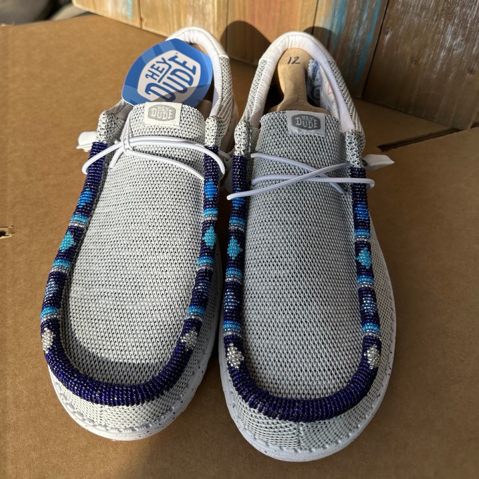 Men's Hey Dudes Wally Sox Size 12 All Nations Designs More